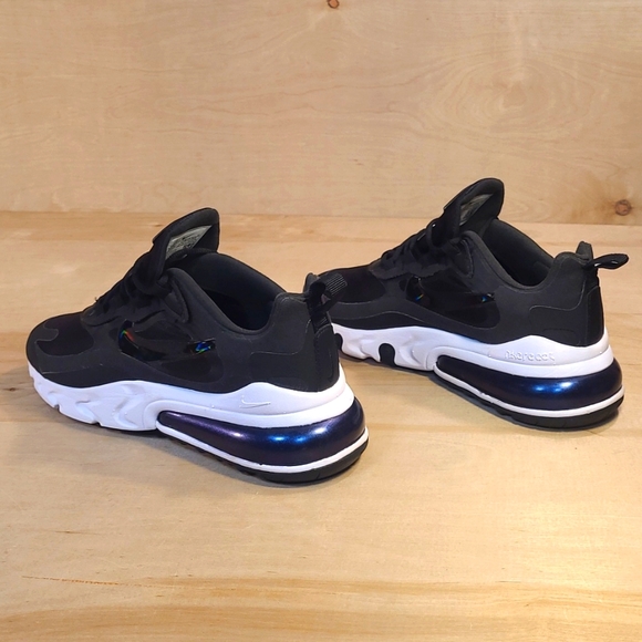 Nike Air Max 270 React Black White Women's Athletic Shoes CJ0619-002 - Picture 6 of 10